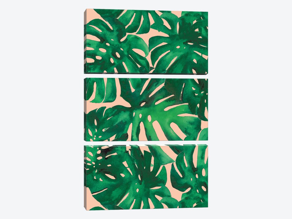 Monstera Leaves by Christine Lindstrom 3-piece Canvas Art