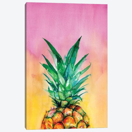 Ombre Pineapple Canvas Print #LTR20} by Christine Lindstrom Canvas Art