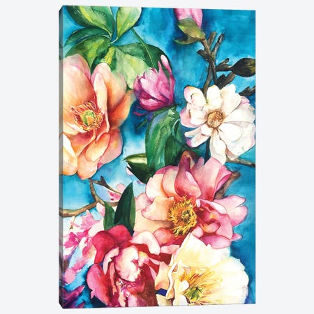 Tropical Floral I Canvas Print #LTR33} by Christine Lindstrom Art Print