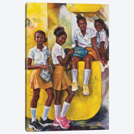 Santiago School Girls Canvas Print #LTV12} by Larissa Abtova Canvas Print