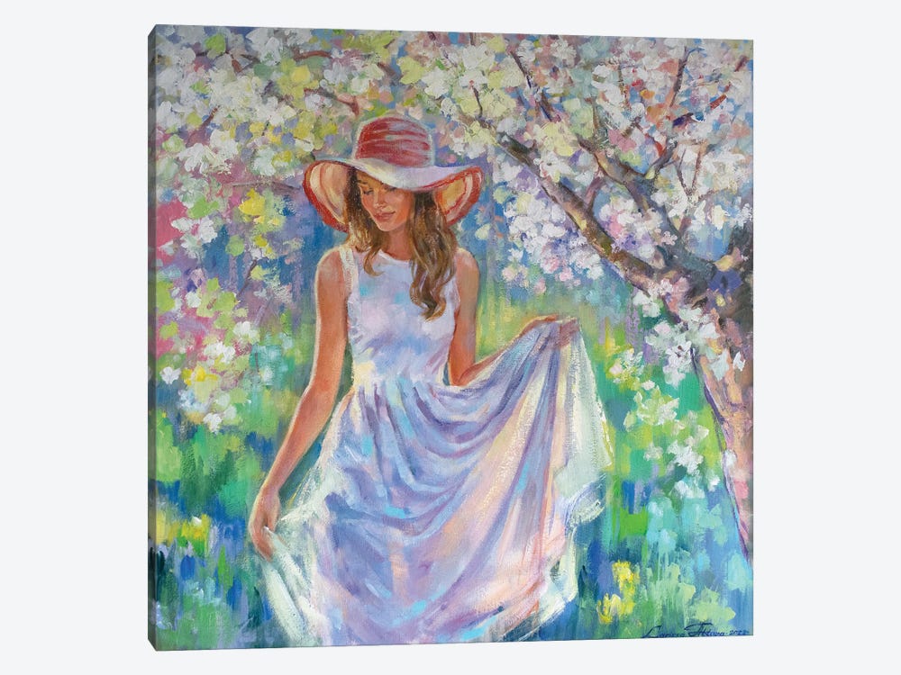 Under The Cherry Blossom by Larissa Abtova 1-piece Canvas Art