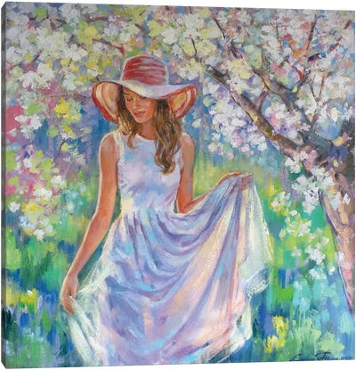 Under The Cherry Blossom Canvas Art Print - Blossom Art