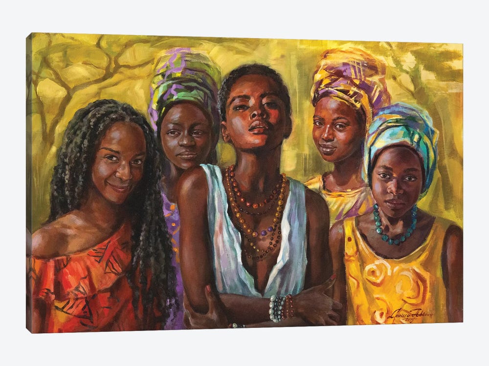 Yellow Africa by Larissa Abtova 1-piece Canvas Art Print