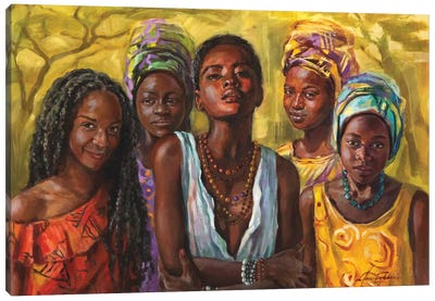 Yellow Africa Canvas Art Print - Larissa Abtova