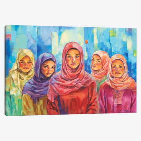Girls Of Chefchaouen Canvas Print #LTV4} by Larissa Abtova Canvas Print