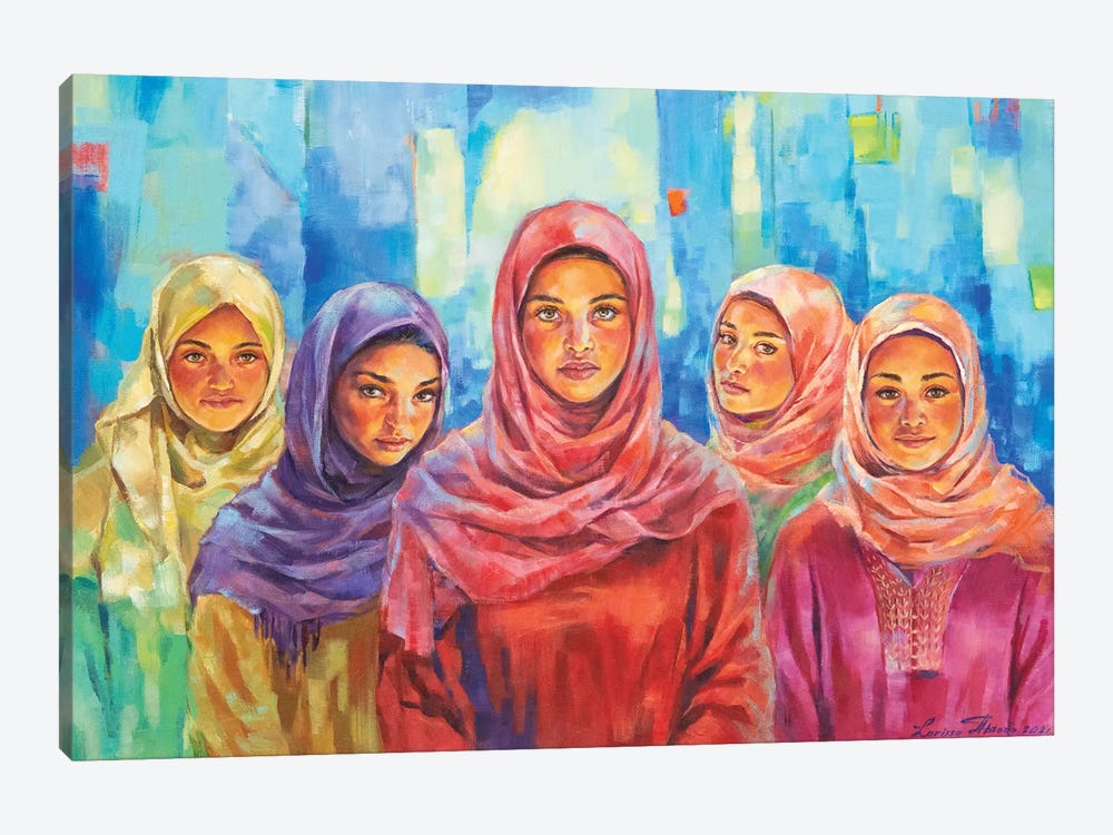 Girls Of Chefchaouen by Larissa Abtova 1-piece Canvas Art