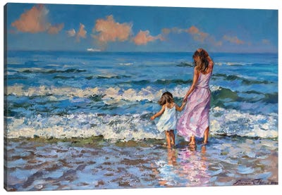Happy Day At The Beach III Canvas Art Print - Larissa Abtova