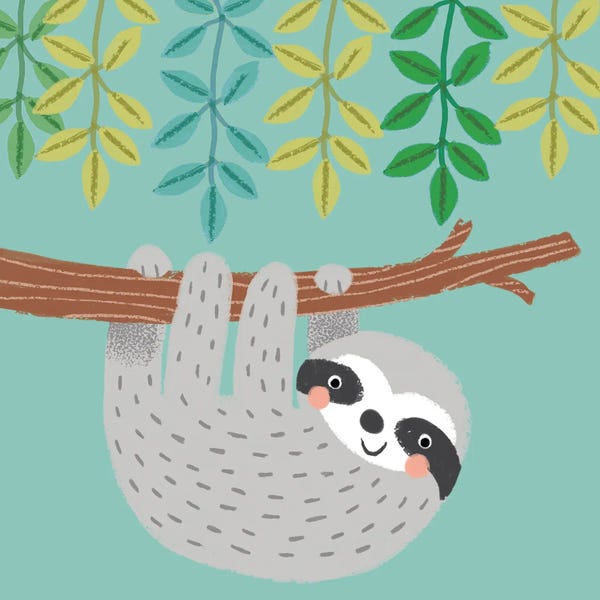 Sloths: Jungle Sloth I by Louise Anglicas