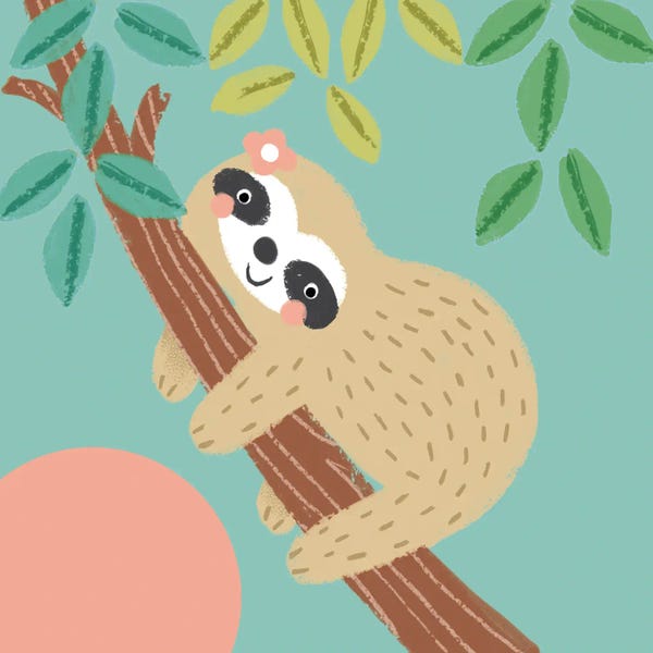 Sloths: Jungle Sloth II by Louise Anglicas
