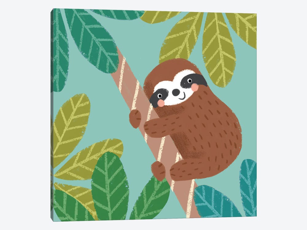 Jungle Sloth III by Louise Anglicas 1-piece Art Print