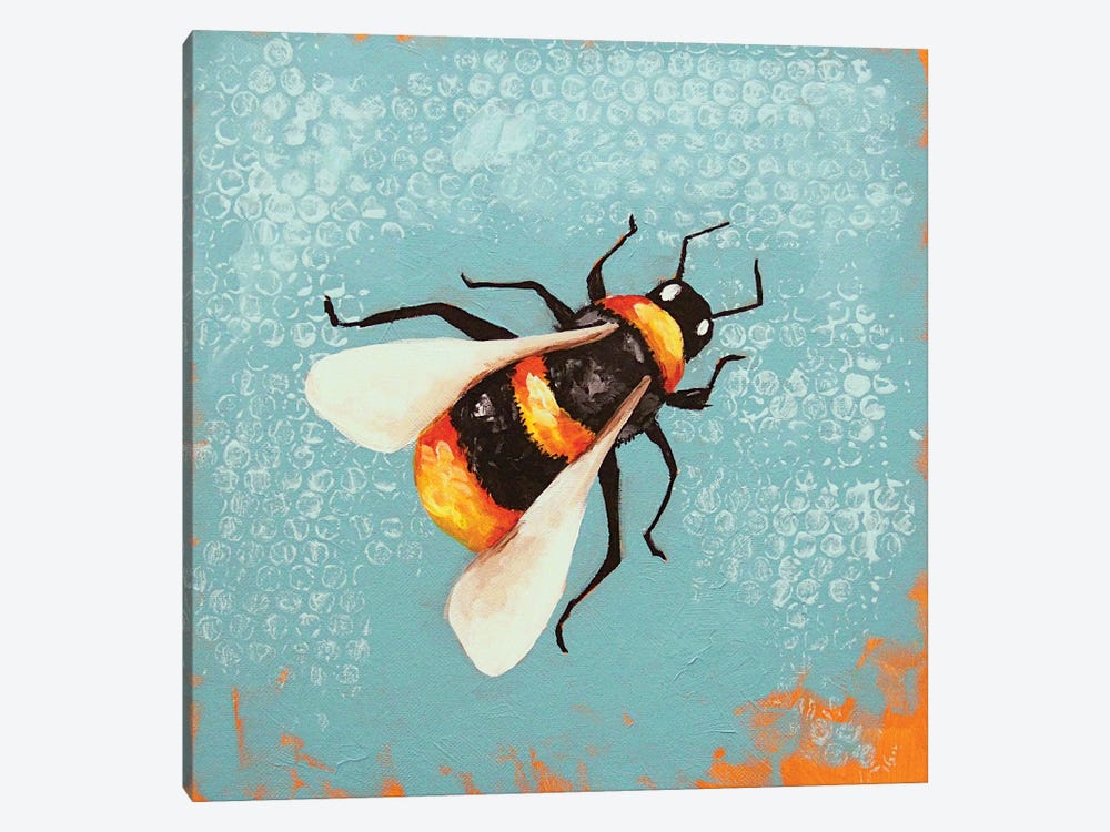 Bee Painting by Lucia Stewart 1-piece Art Print