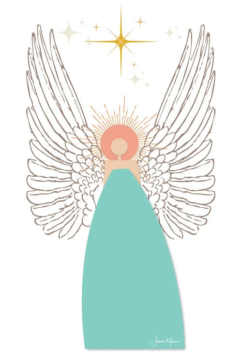 Angels Around Us by LouLouArtStudio wall art