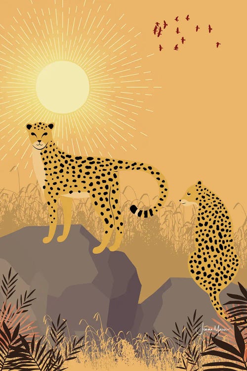 Cheetah Safari by LouLouArtStudio wall art