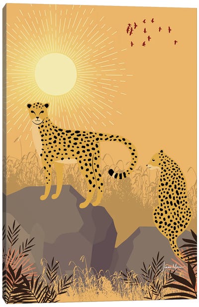Cheetah Safari Canvas Art Print - LouLouArtStudio
