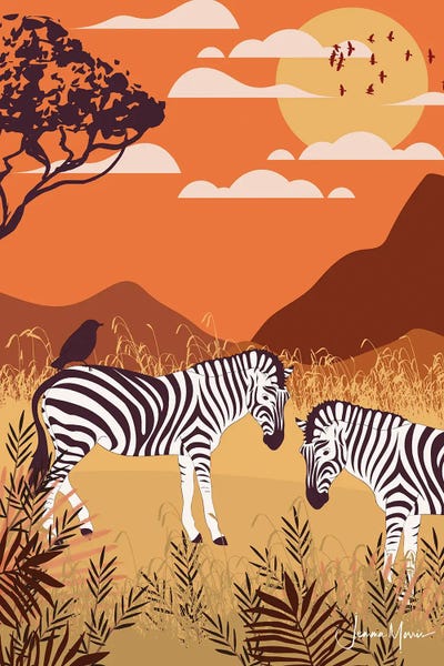 Zebras: Zebra Safari by LouLouArtStudio
