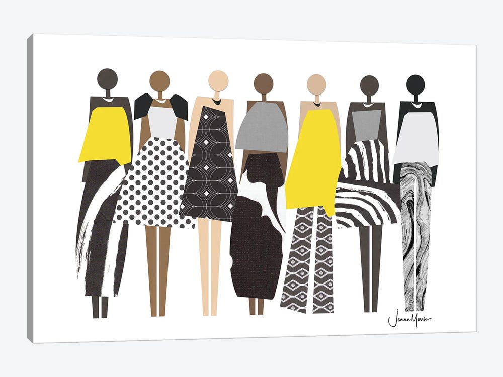 Runway Line Up by LouLouArtStudio 1-piece Canvas Print