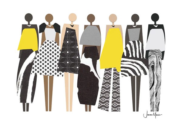 African American Art: Runway Line Up by LouLouArtStudio
