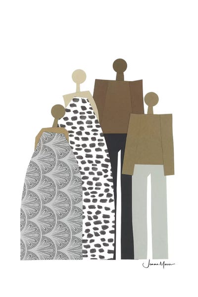 Body Positivity: Diverse Family Portrait by LouLouArtStudio