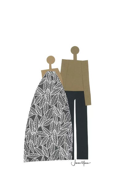 LouLouArtStudio: African American Couple In Black & White by LouLouArtStudio