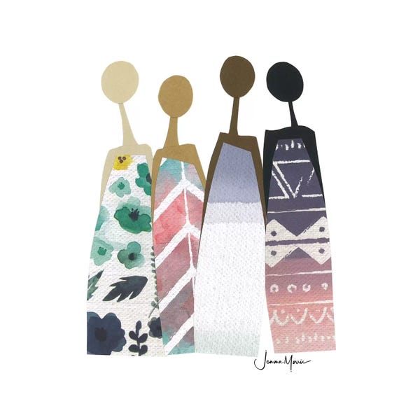 Body Positivity: Friends In Pastel by LouLouArtStudio