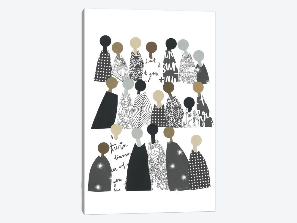 Group Of People Of Color In Black - Canvas Art Print | LouLouArtStudio
