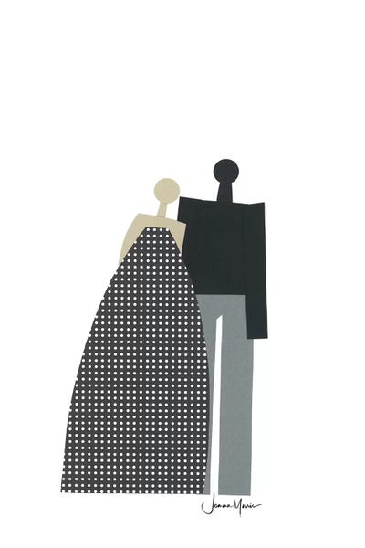 Body Positivity: Interracial Couple In Black & White by LouLouArtStudio