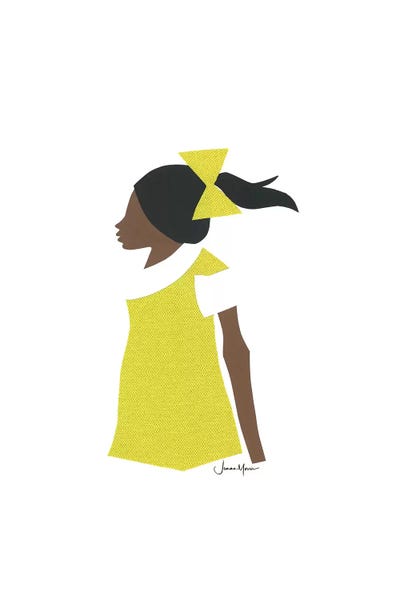 LouLouArtStudio: African American School Girl by LouLouArtStudio