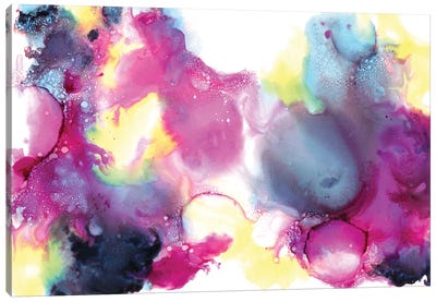 Magenta Galaxy Canvas Art Print - LouLouArtStudio