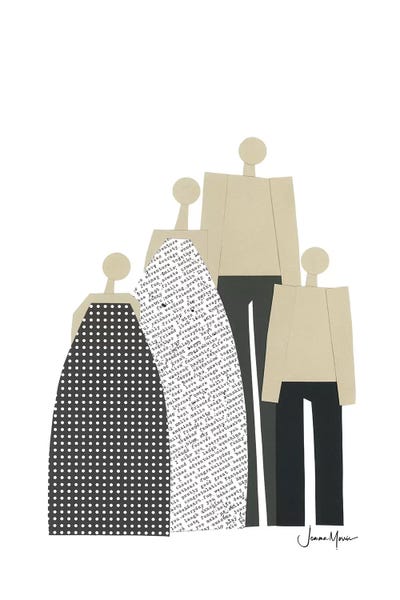 LouLouArtStudio: Nuclear Family Portrait by LouLouArtStudio