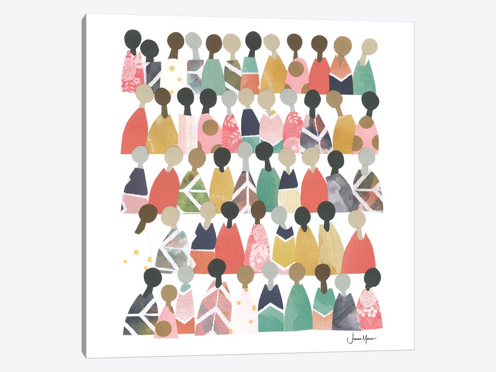 Pastel Diverse People Of Color by LouLouArtStudio 1-piece Canvas Art Print