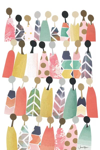 Older Kids Room: Pastel Rainbow People by LouLouArtStudio