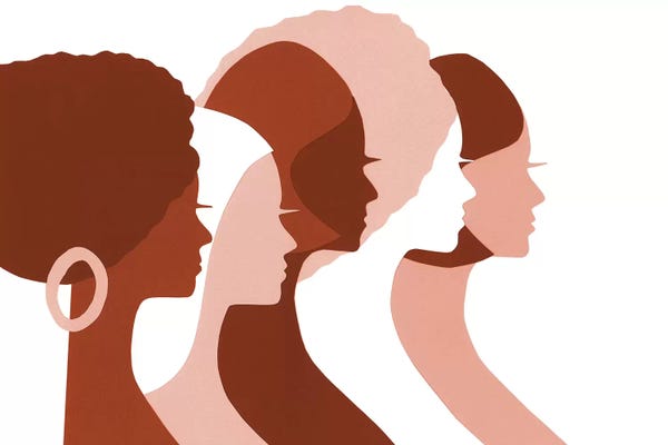 LouLouArtStudio: Retro Orange Female Profile by LouLouArtStudio