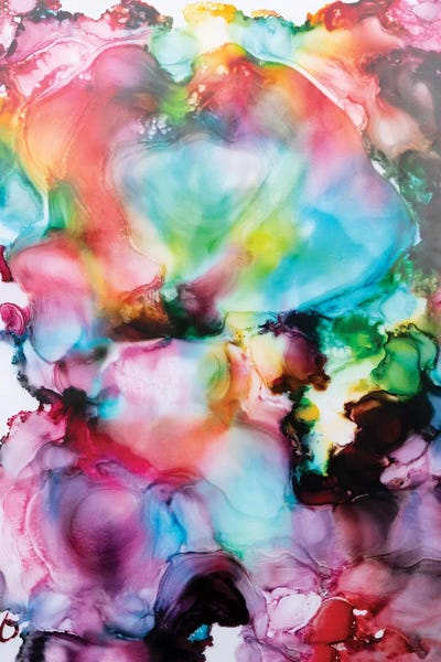 The Rainbow Carousel by LouLouArtStudio framed canvas print