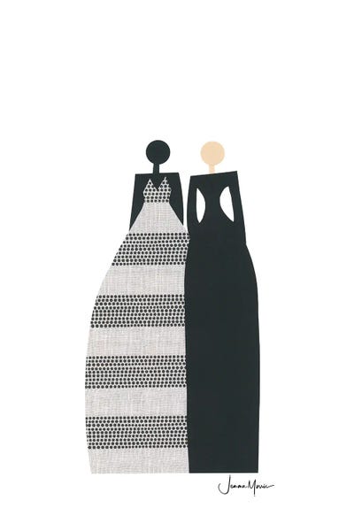 LouLouArtStudio: Best Friends In Black & White by LouLouArtStudio