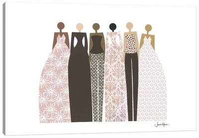 Fashion Women in Browns Canvas Art Print - LouLouArtStudio