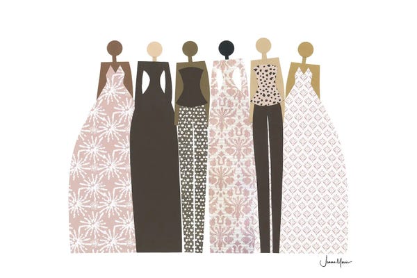 Diversity: Fashion Women in Browns by LouLouArtStudio