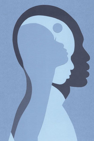 LouLouArtStudio: Blessed is the man called Father (in blue) by LouLouArtStudio