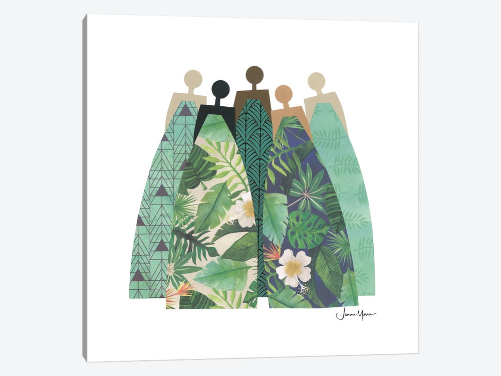 5 Tropical Women by LouLouArtStudio 1-piece Art Print