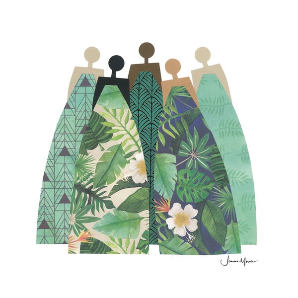 LouLouArtStudio: 5 Tropical Women by LouLouArtStudio