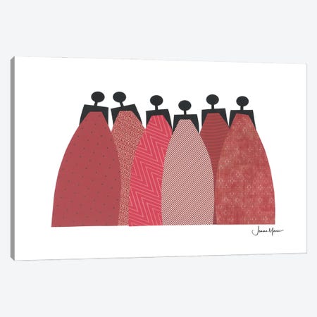 6 Ruby Dresses Canvas Print #LUL88} by LouLouArtStudio Art Print