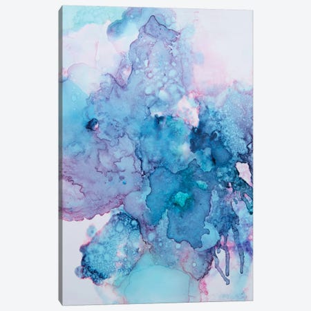Blue Flowers Canvas Print #LUL8} by LouLouArtStudio Canvas Art