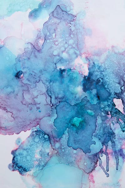 Dreamy Abstracts: Blue Flowers by LouLouArtStudio