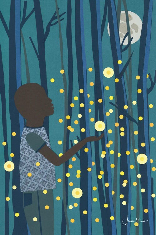 Fireflies by LouLouArtStudio wall art