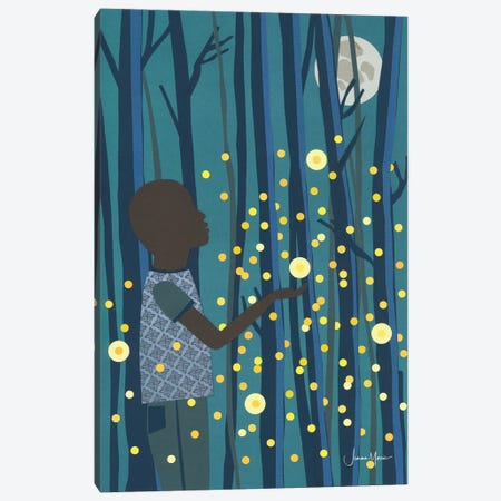 Fireflies Canvas Print #LUL96} by LouLouArtStudio Art Print