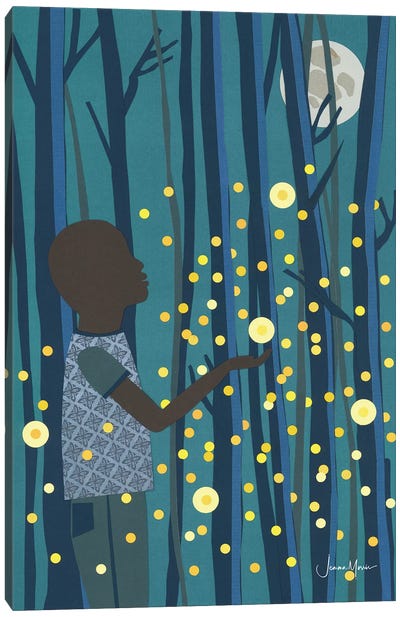 Fireflies Canvas Art Print - LouLouArtStudio
