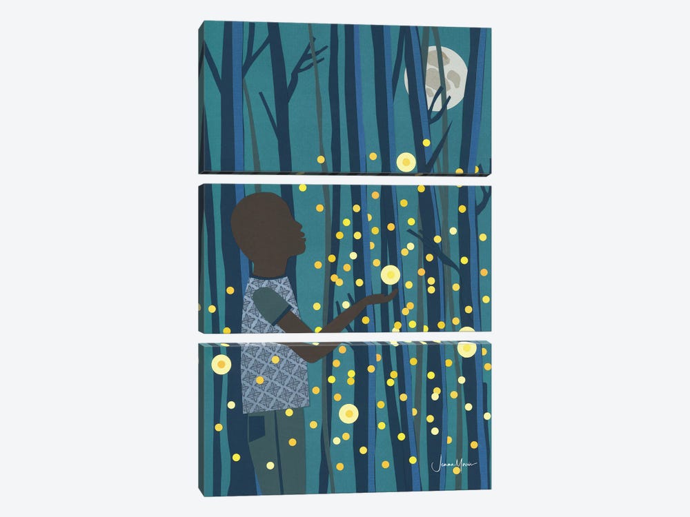 Fireflies by LouLouArtStudio 3-piece Art Print
