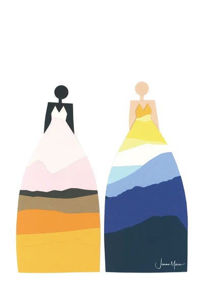 Hay Field And Mountain by LouLouArtStudio framed canvas print