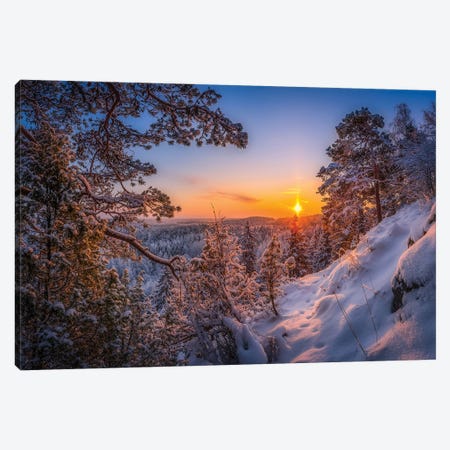 Tracks In The Snow II Canvas Print #LUR104} by Lauri Lohi Canvas Wall Art