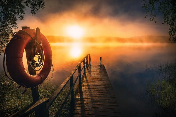 Lake Sunrises & Sunsets: Morning Haze II by Lauri Lohi