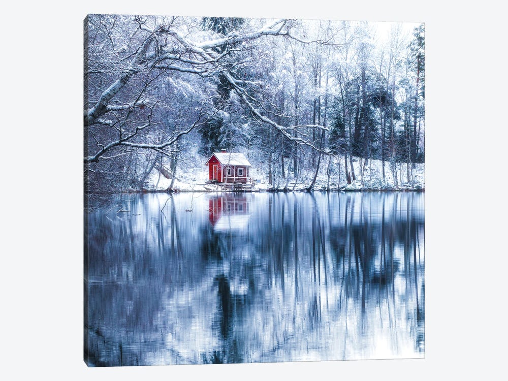 Red Hut by Lauri Lohi 1-piece Canvas Print